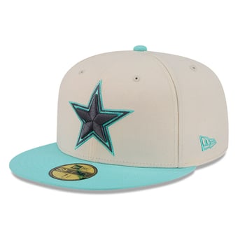 Men's New Era  Cream/Light Blue Dallas Cowboys Two-Tone Color Pack 59FIFTY Fitted Hat