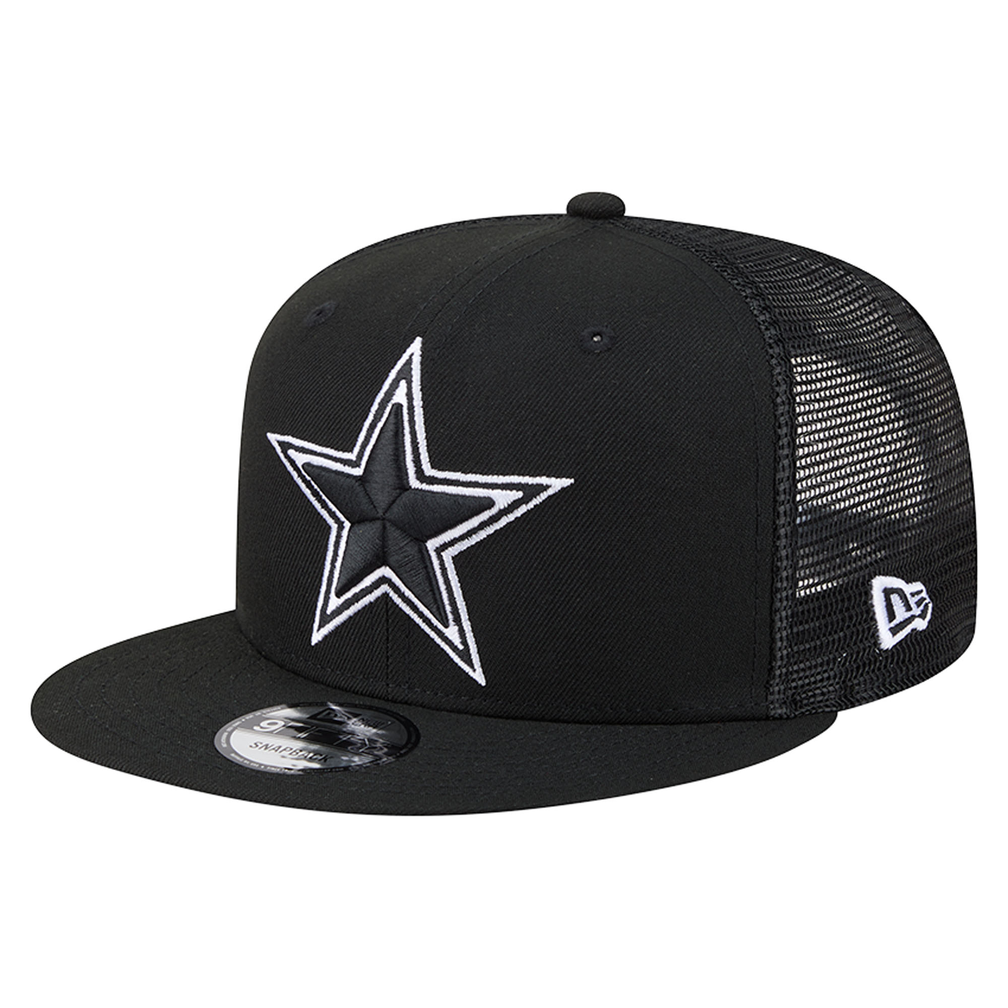 Men's New Era  Black Dallas Cowboys Main 9FIFTY Trucker Snapback Hat