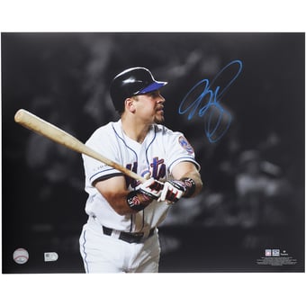 Mike Piazza New York Mets Autographed 16" x 20" Home Run Spotlight Photograph
