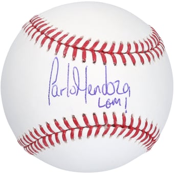 "Carlos Mendoza New York Mets Autographed Baseball with ""LGM!"" Inscription"