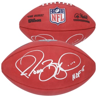 "Jerome Bettis Pittsburgh Steelers Autographed Wilson Duke Full Color Football with ""HOF 15"" Inscription"