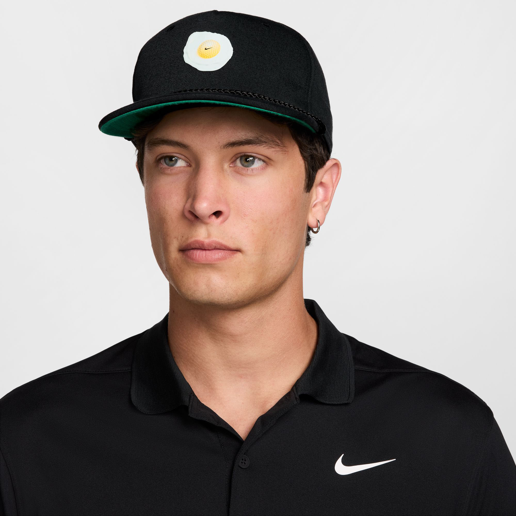 Unisex Nike Golf Black Fried Egg Pro Dri-FIT Snapback Hat