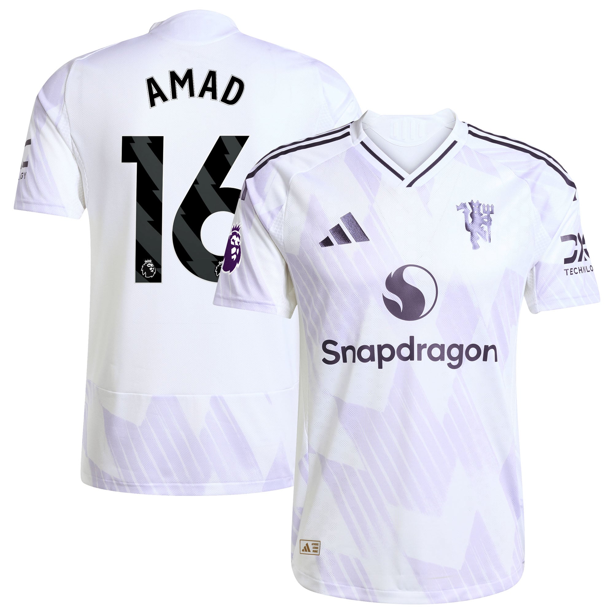 Men's adidas Amad Diallo White Manchester United 2025/26 Away Authentic Player Jersey