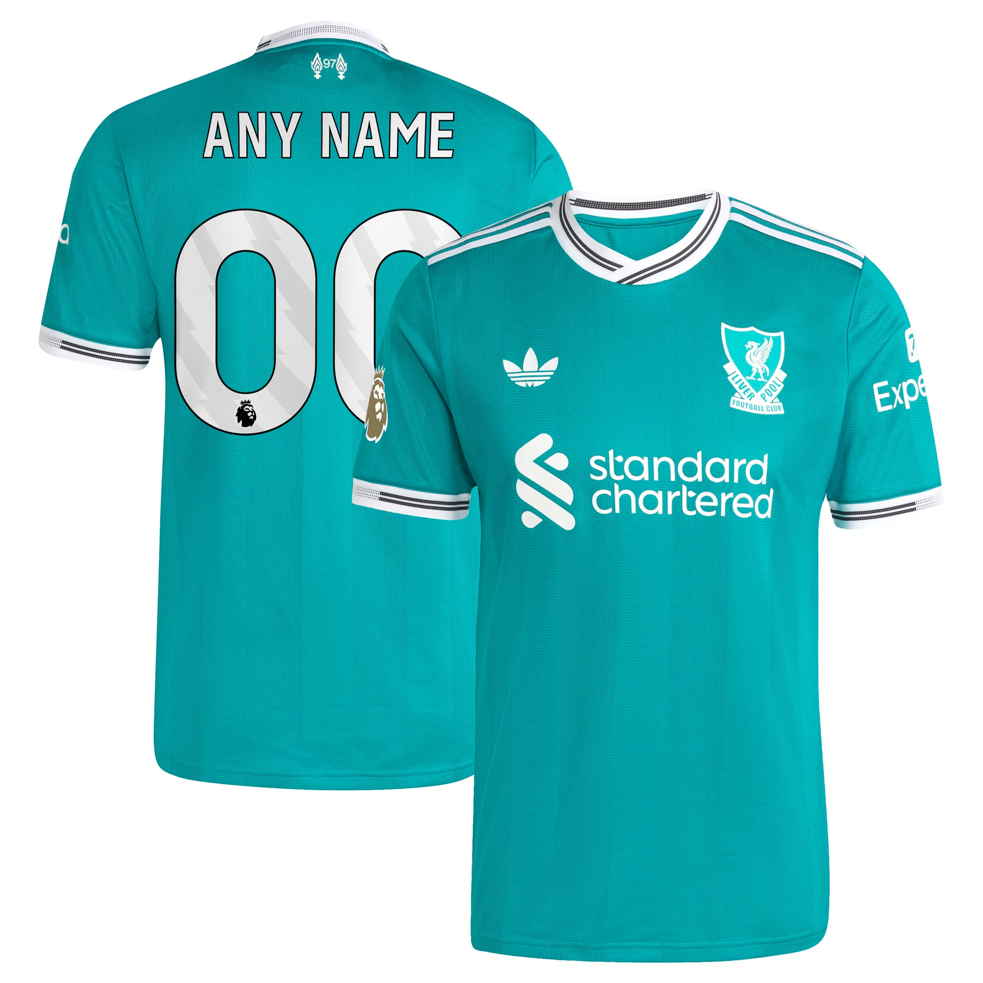 Men's adidas Green Liverpool 2025/26 Third Authentic Custom Jersey