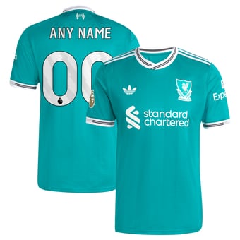 Men's adidas  Green Liverpool 2025/26 Third Authentic Custom Jersey