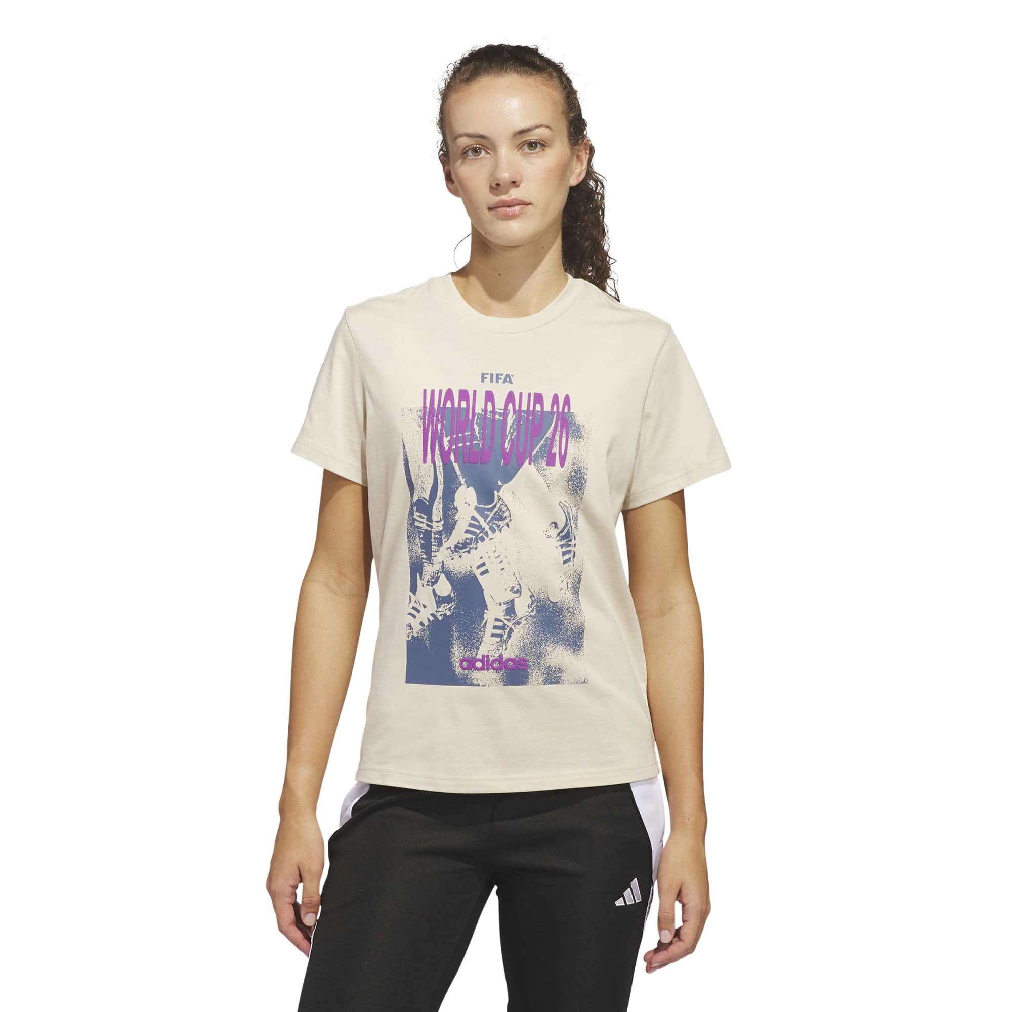 Women's adidas  Beige 2026 FIFA World Cup Concert Series Game Day T-Shirt