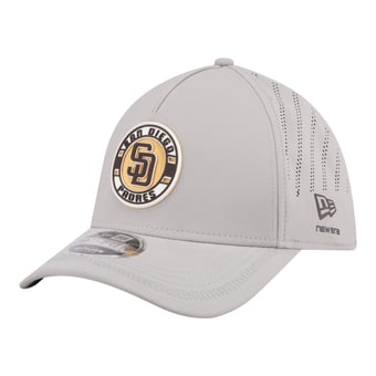 Men's New Era Gray San Diego Padres Patch 39THIRTY A-Frame M-Crown Perforated Flex Hat