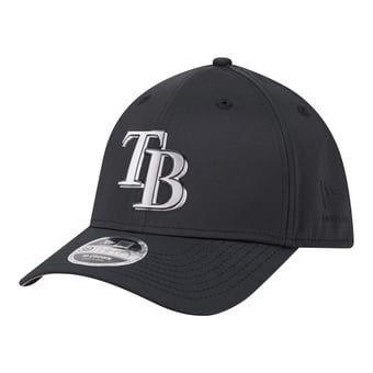 Men's New Era  Black Tampa Bay Rays Metallic 39THIRTY M-Crown Flex Hat