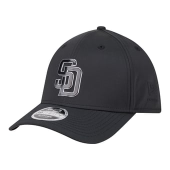 Men's New Era  Black San Diego Padres Metallic 39THIRTY M-Crown Flex Hat