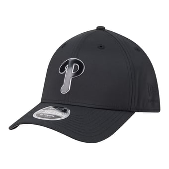 Men's New Era  Black Philadelphia Phillies Metallic 39THIRTY M-Crown Flex Hat
