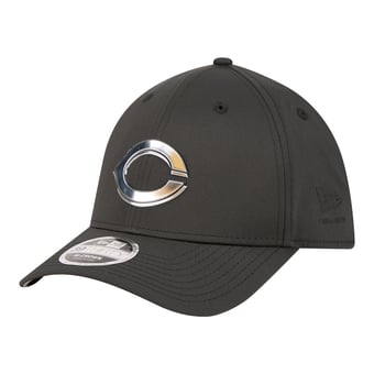 Men's New Era  Black Cincinnati Reds Metallic 39THIRTY M-Crown Flex Hat