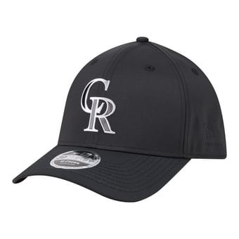 Men's New Era  Black Colorado Rockies Metallic 39THIRTY M-Crown Flex Hat