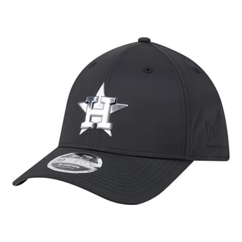 Men's New Era  Black Houston Astros Metallic 39THIRTY M-Crown Flex Hat