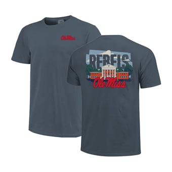 Unisex Image One  Navy Ole Miss Rebels Hyper Local Lyceum T-Shirt