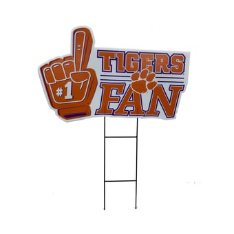 "Pegasus Clemson Tigers 11"" x 23"" #1 Fan Yard Sign"
