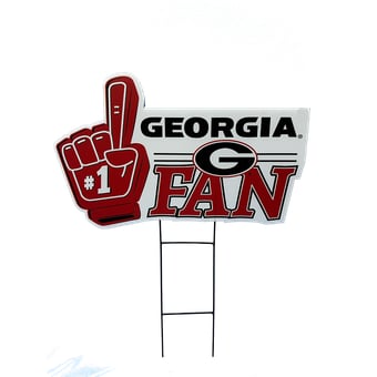 Pegasus Georgia Bulldogs 11" x 23" #1 Fan Yard Sign