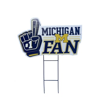 "Pegasus Michigan Wolverines 11"" x 23"" #1 Fan Yard Sign"
