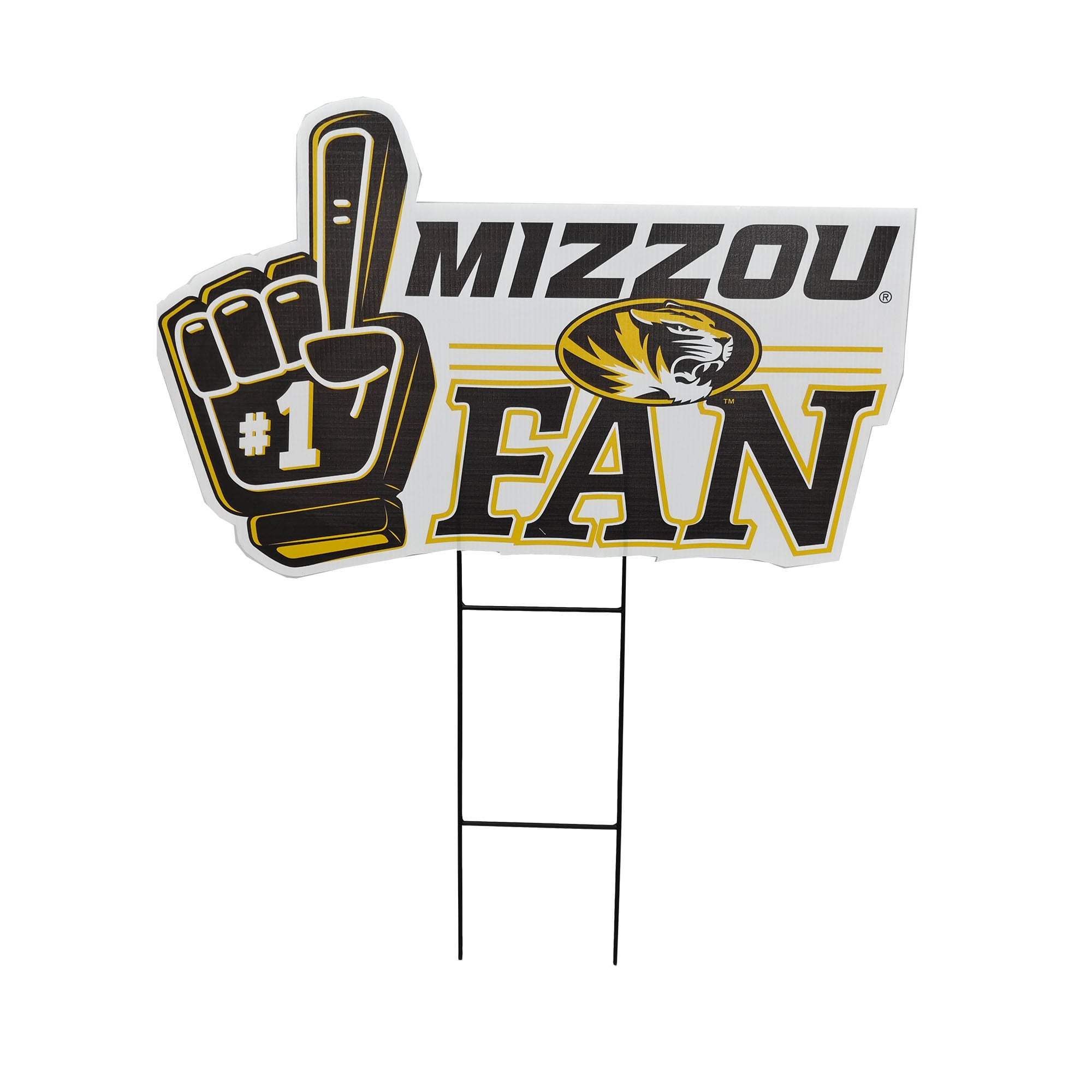 Pegasus Missouri Tigers 11" x 23" #1 Fan Yard Sign