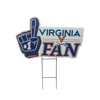 Pegasus Virginia Cavaliers 11" x 23" #1 Fan Yard Sign