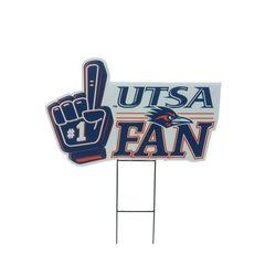Pegasus UTSA Roadrunners 11" x 23" #1 Fan Yard Sign