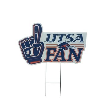 Pegasus UTSA Roadrunners 11" x 23" #1 Fan Yard Sign