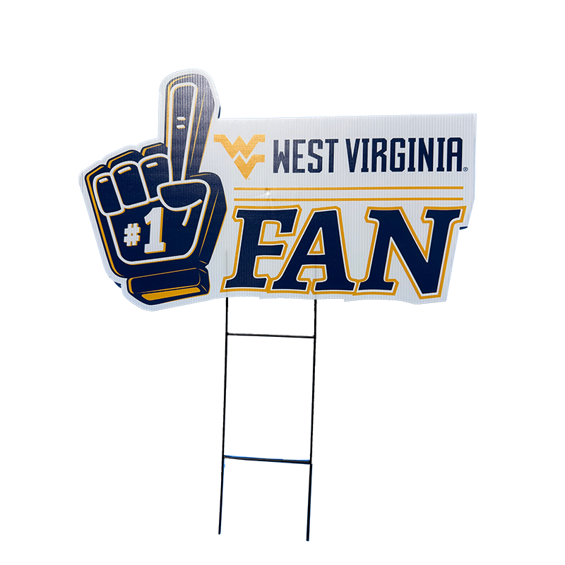 Pegasus West Virginia Mountaineers 11" x 23" #1 Fan Yard Sign