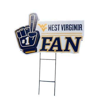 "Pegasus West Virginia Mountaineers 11"" x 23"" #1 Fan Yard Sign"