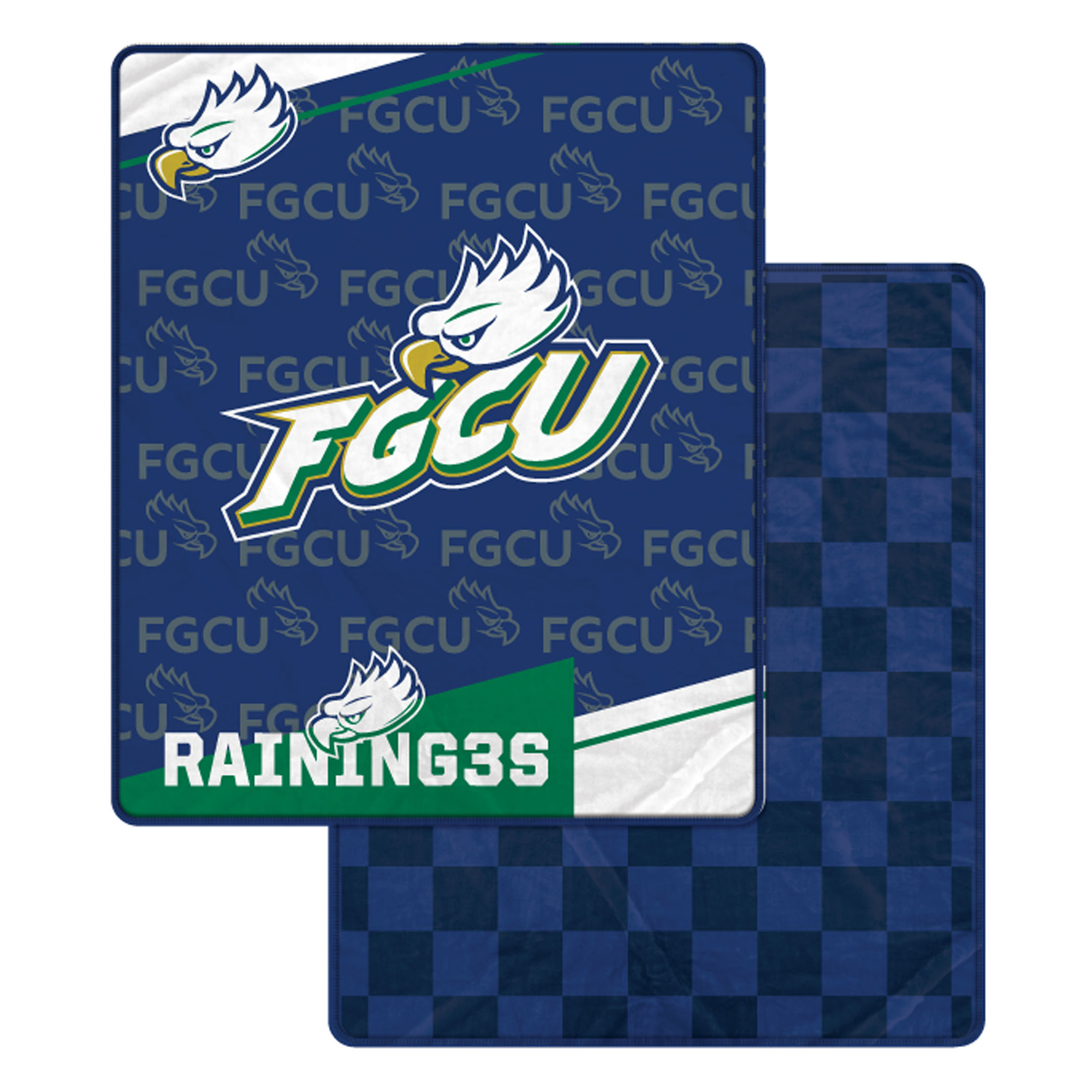 Pegasus Florida Gulf Coast Eagles 60" x 70" Diagonal Ghost Checkered Double-Sided Blanket