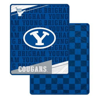 Pegasus BYU Cougars 60" x 70" Diagonal Ghost Checkered Double-Sided Blanket