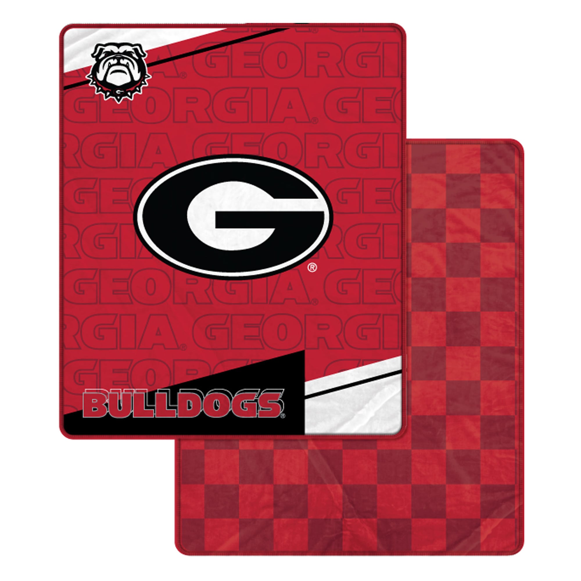 Pegasus Georgia Bulldogs 60" x 70" Diagonal Ghost Checkered Double-Sided Blanket