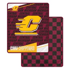 Pegasus Central Michigan Chippewas 60" x 70" Diagonal Ghost Checkered Double-Sided Blanket