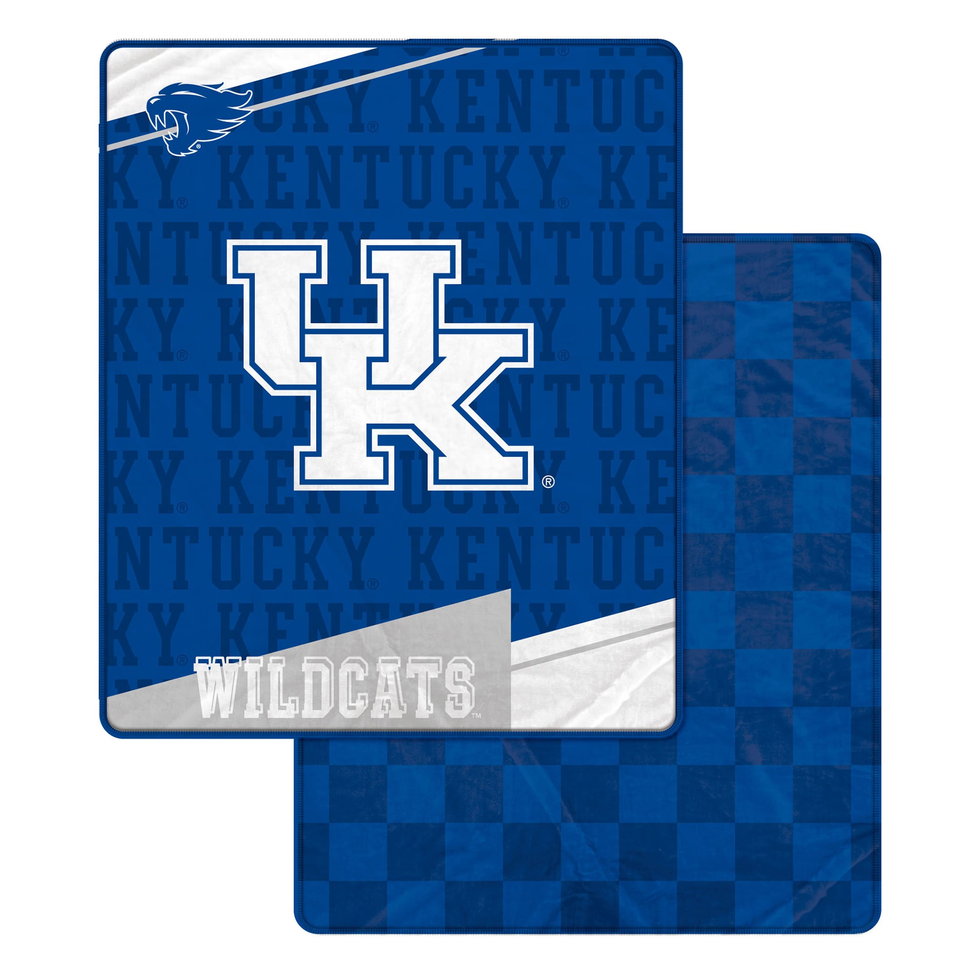Pegasus Kentucky Wildcats 60" x 70" Diagonal Ghost Checkered Double-Sided Blanket