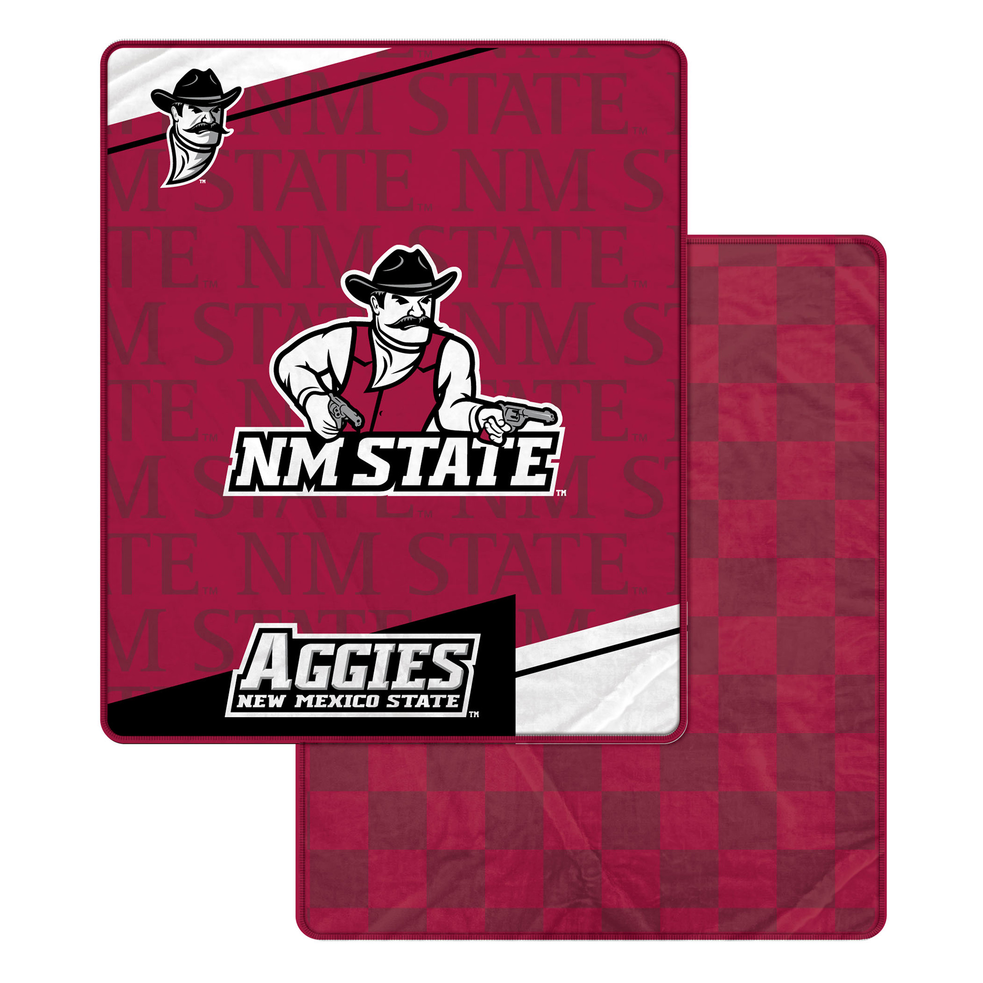 Pegasus New Mexico State Aggies 60" x 70" Diagonal Ghost Checkered Double-Sided Blanket