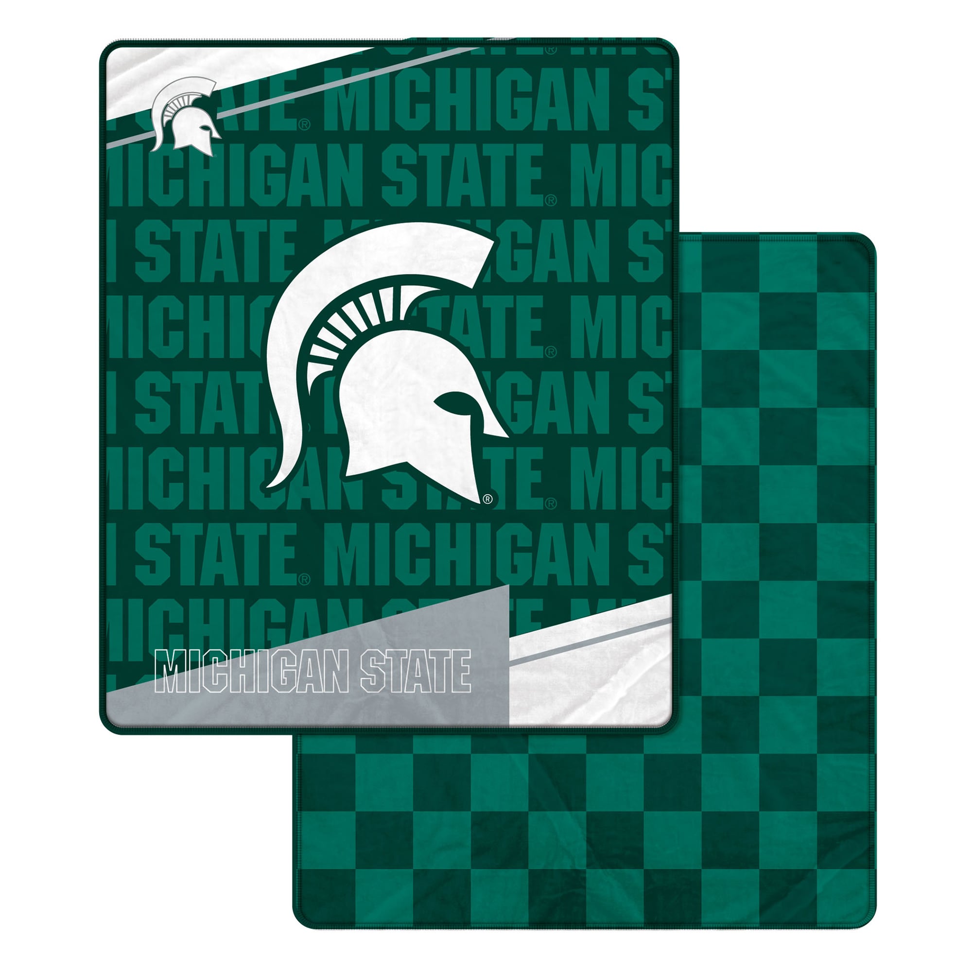 Pegasus Michigan State Spartans 60" x 70" Diagonal Ghost Checkered Double-Sided Blanket