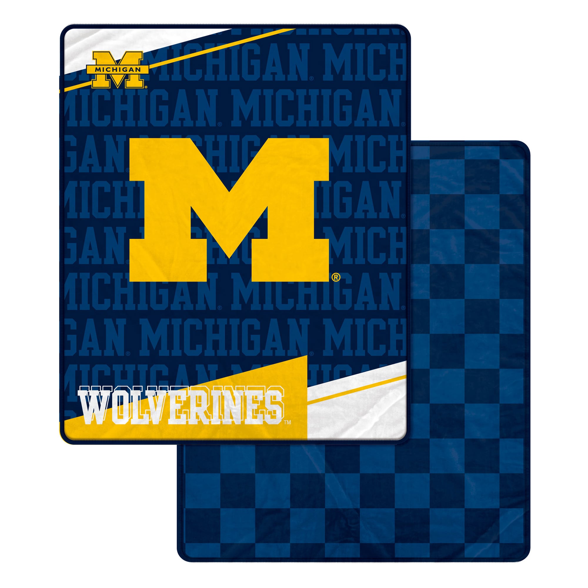Pegasus Michigan Wolverines 60" x 70" Diagonal Ghost Checkered Double-Sided Blanket
