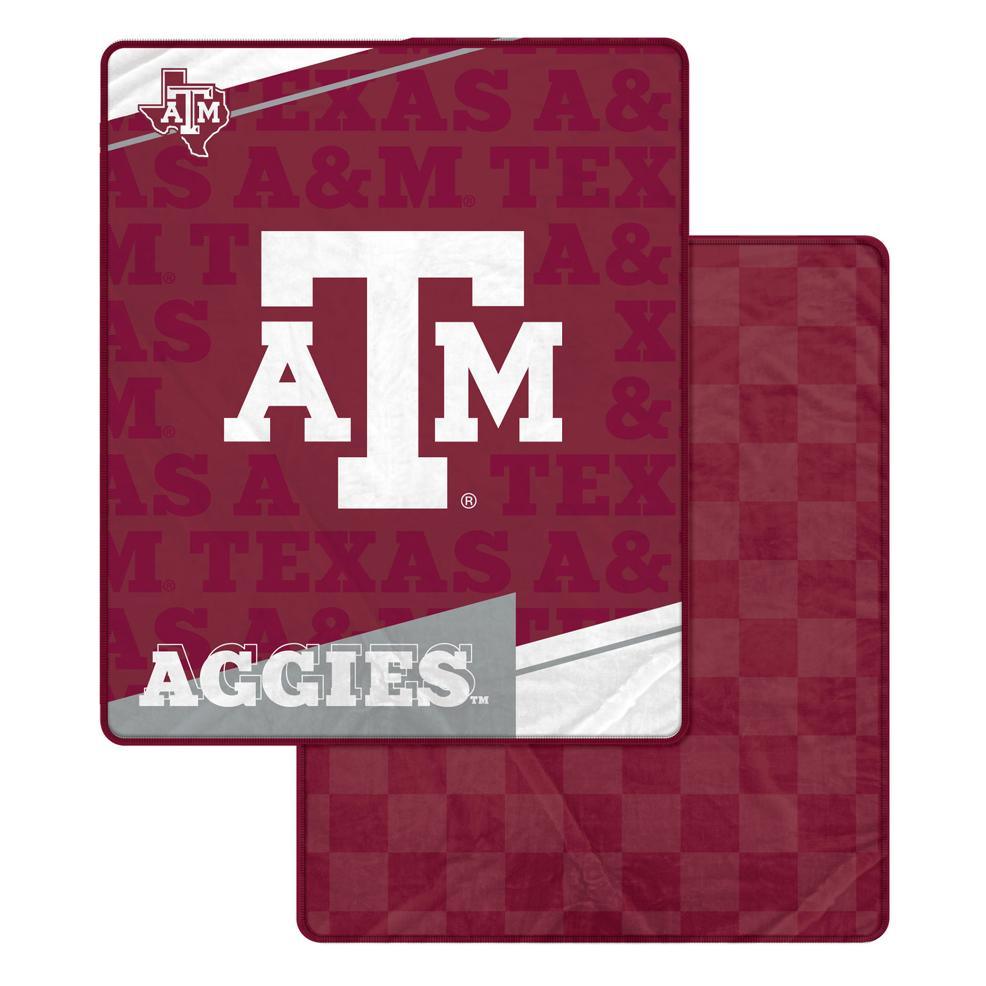 Pegasus Texas A&M Aggies 60" x 70" Diagonal Ghost Checkered Double-Sided Blanket