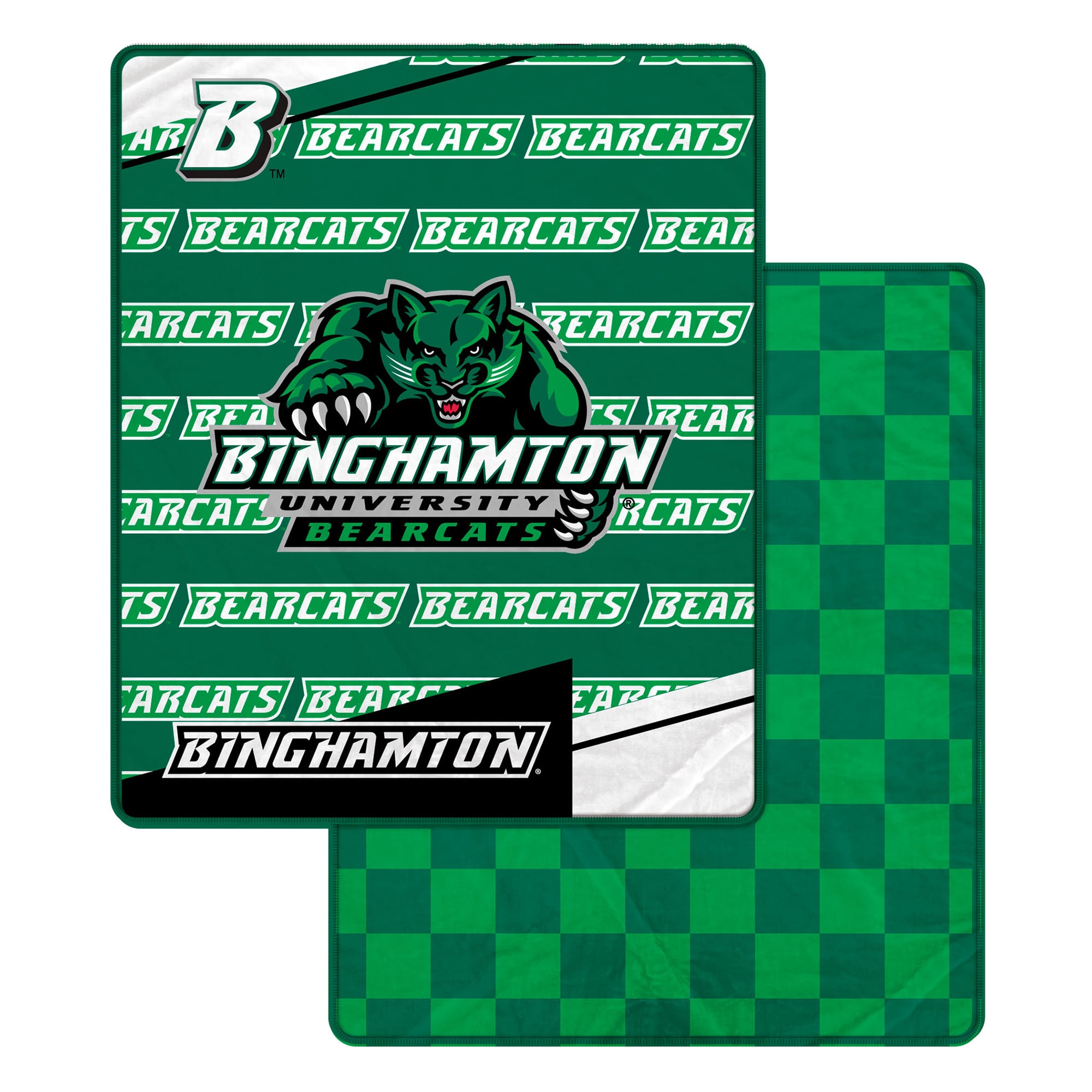 Pegasus Binghamton Bearcats 60" x 70" Diagonal Ghost Checkered Double-Sided Blanket