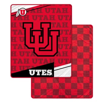 Pegasus Utah Utes 60" x 70" Diagonal Ghost Checkered Double-Sided Blanket