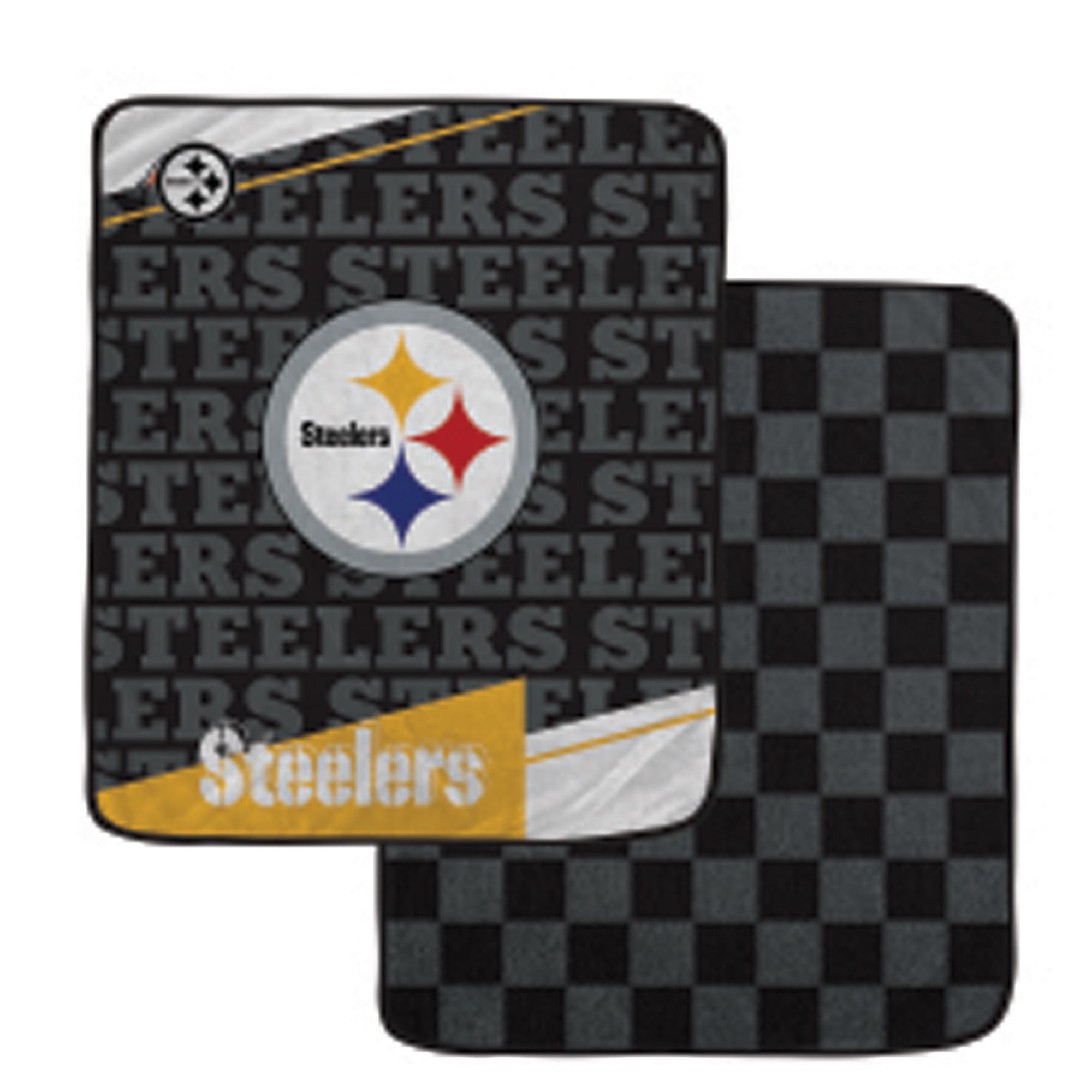 Pegasus Pittsburgh Steelers 60" x 70" Diagonal Ghost Checkered Double-Sided Blanket