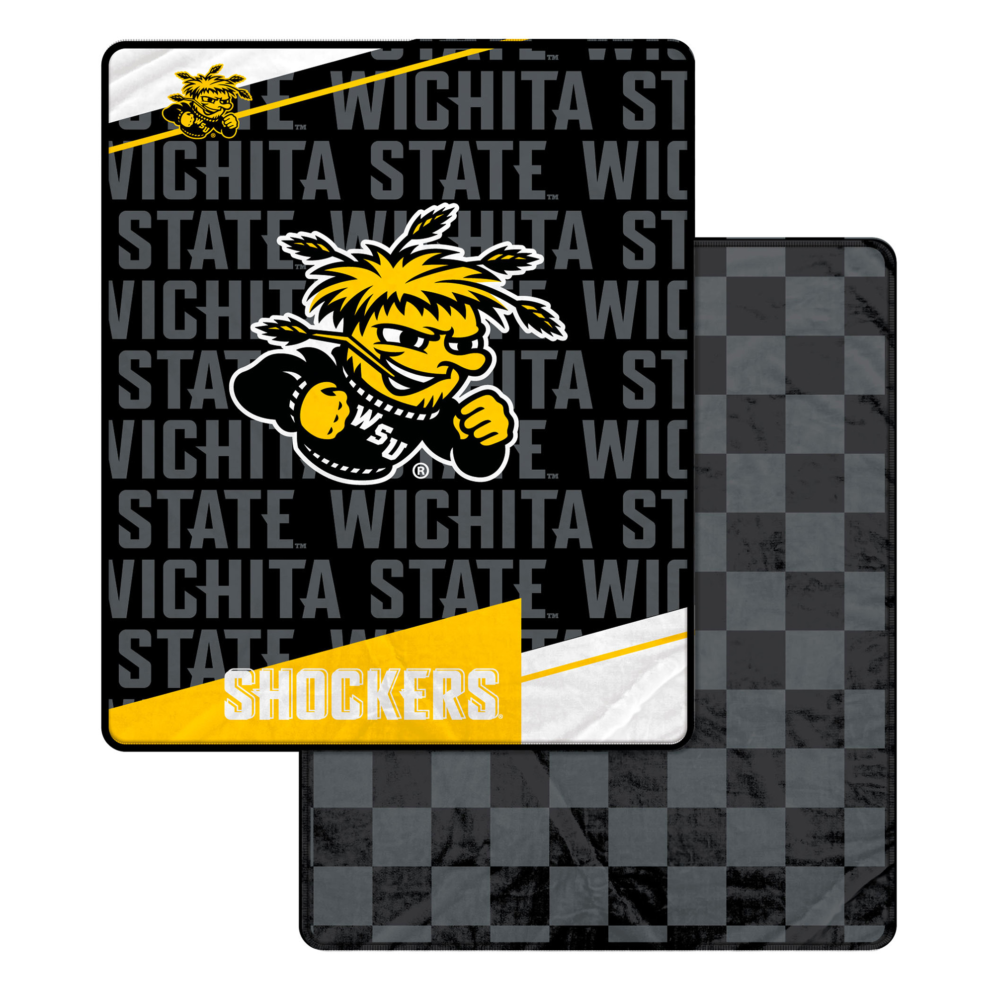 Pegasus Wichita State Shockers 60" x 70" Diagonal Ghost Checkered Double-Sided Blanket
