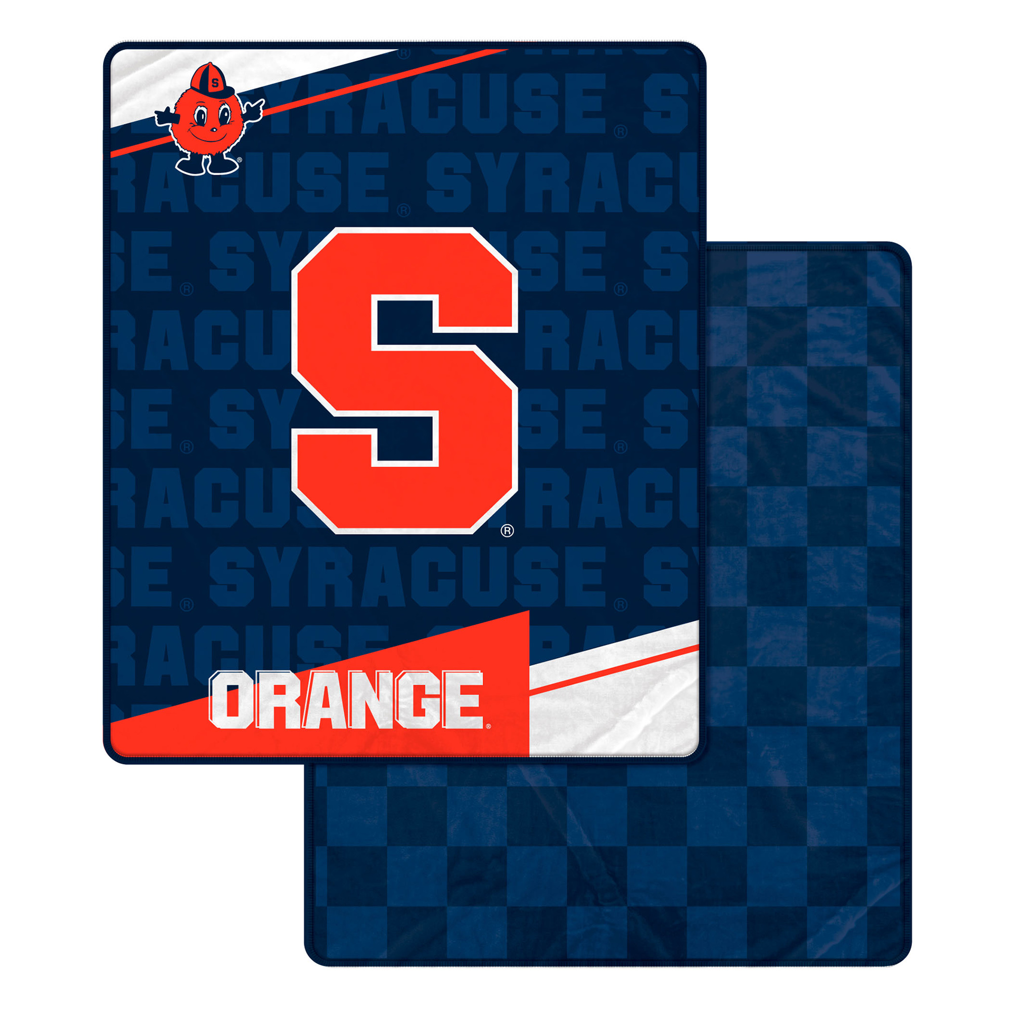 Pegasus Syracuse Orange 60" x 70" Diagonal Ghost Checkered Double-Sided Blanket