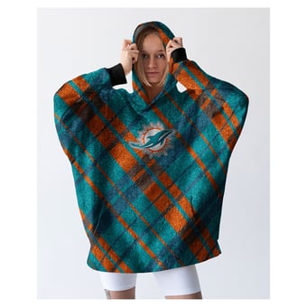 Pegasus Miami Dolphins 34" x 34" Digital Dash Sherpa Hooded Fan Cape