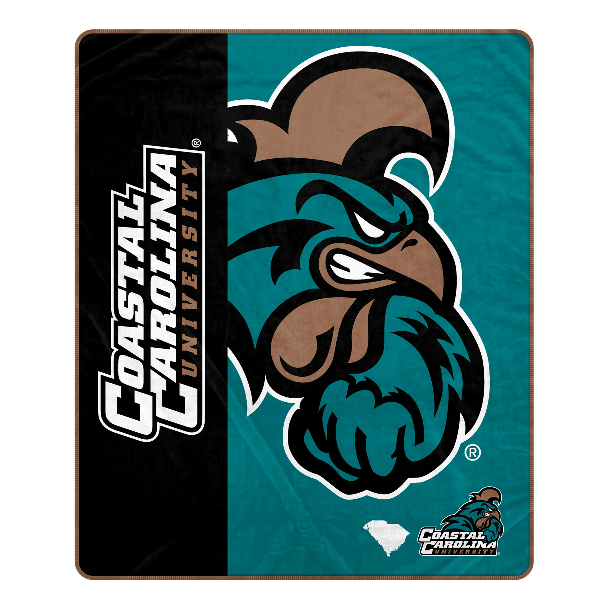 Pegasus Coastal Carolina Chanticleers 50" x 60" Endzone Ultra Soft Throw Blanket