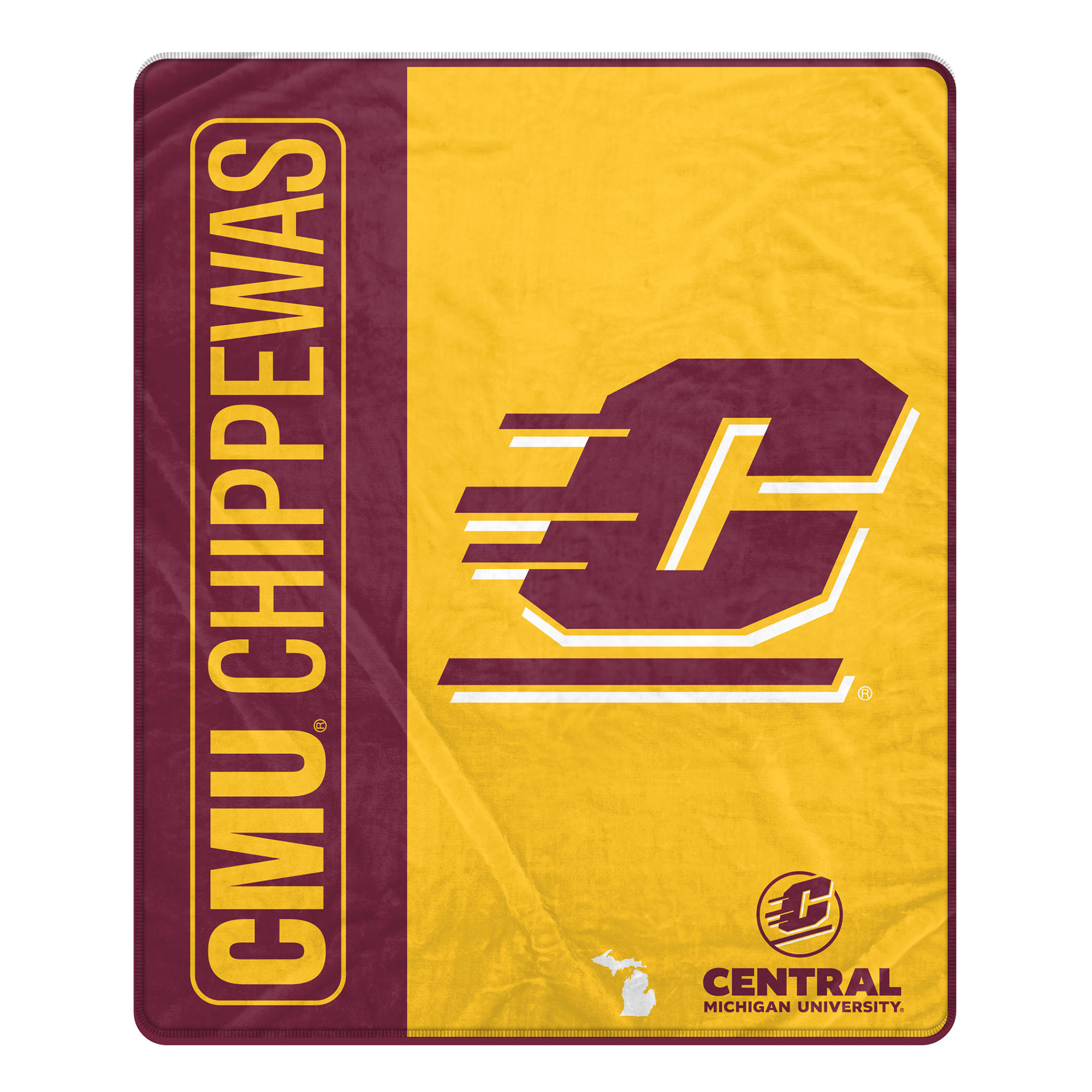 Pegasus Central Michigan Chippewas 50" x 60" Endzone Ultra Soft Throw Blanket