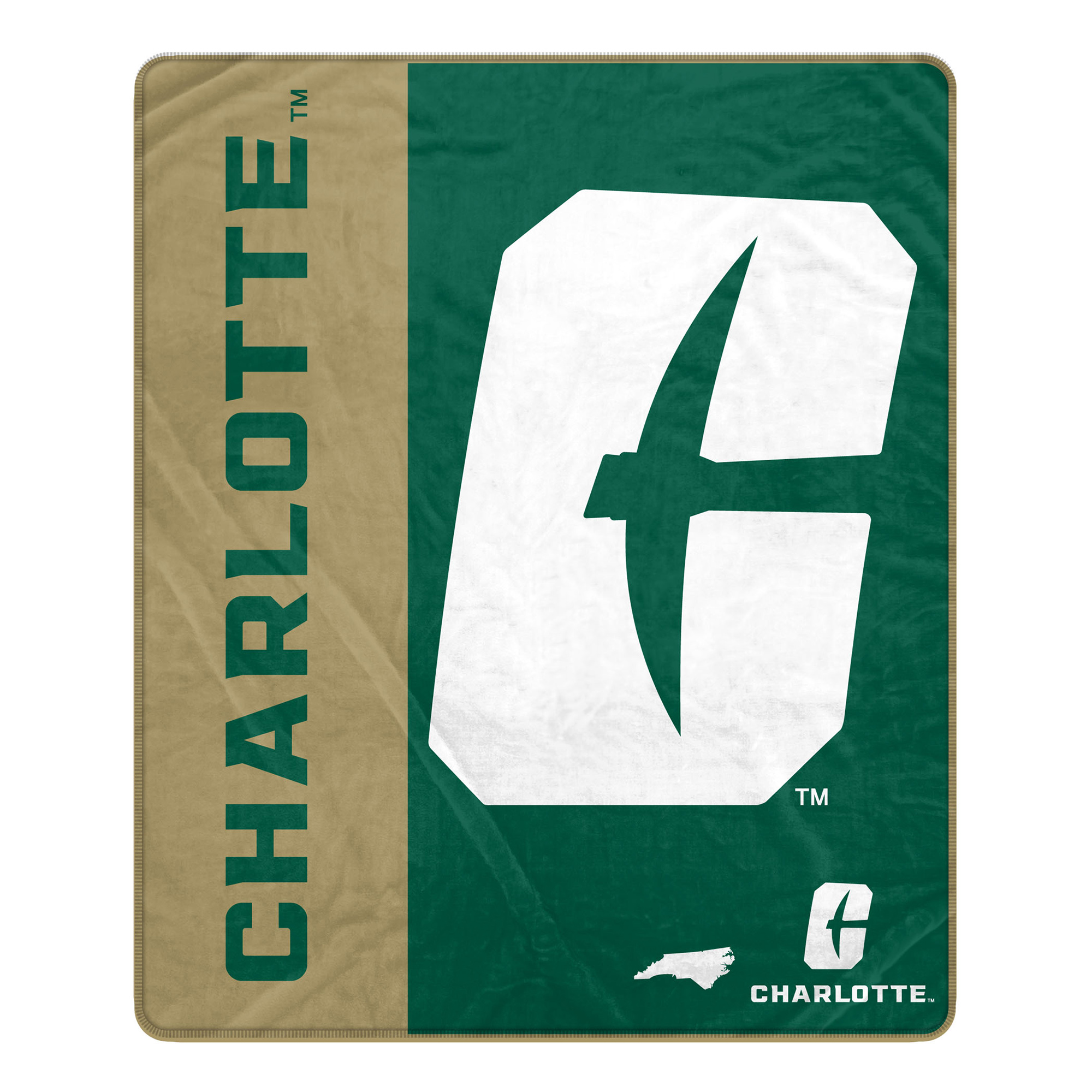 Pegasus Charlotte 49ers 50" x 60" Endzone Ultra Soft Throw Blanket