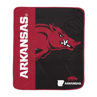 "Pegasus Arkansas Razorbacks 50"" x 60"" Endzone Ultra Soft Throw Blanket"