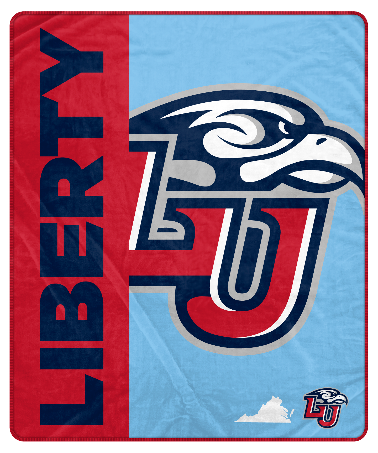 Pegasus Liberty Flames 50" x 60" Endzone Ultra Soft Throw Blanket