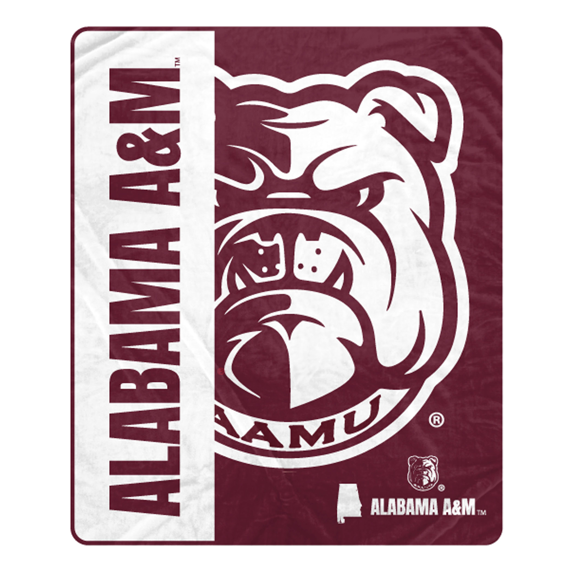 Pegasus Alabama A&M Bulldogs 50" x 60" Endzone Ultra Soft Throw Blanket