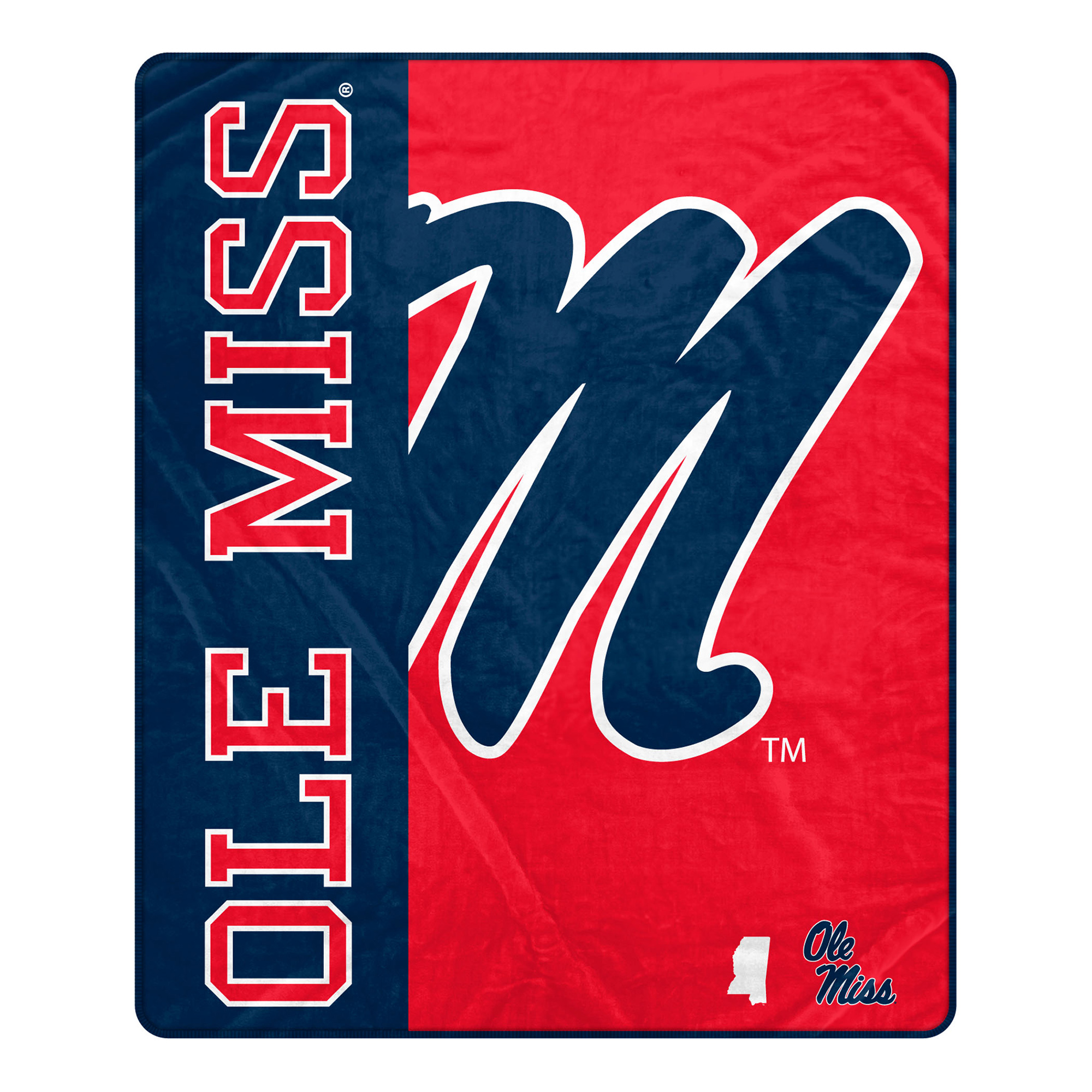 Pegasus Ole Miss Rebels 50" x 60" Endzone Ultra Soft Throw Blanket