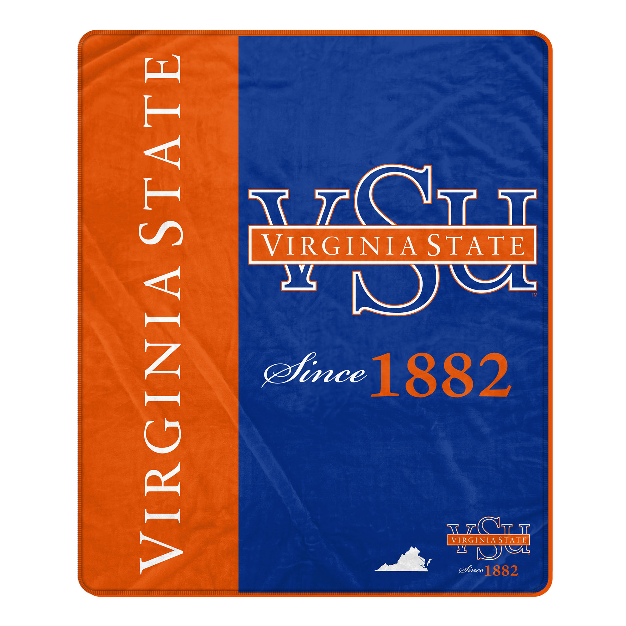Pegasus Virginia State Trojans 50" x 60" Endzone Ultra Soft Throw Blanket